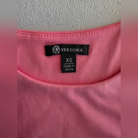 Versona Soft Hot Pink High Neck Tank Top Y2K Barbiecore Preppy Minimalist  XS - Picture 4 of 7